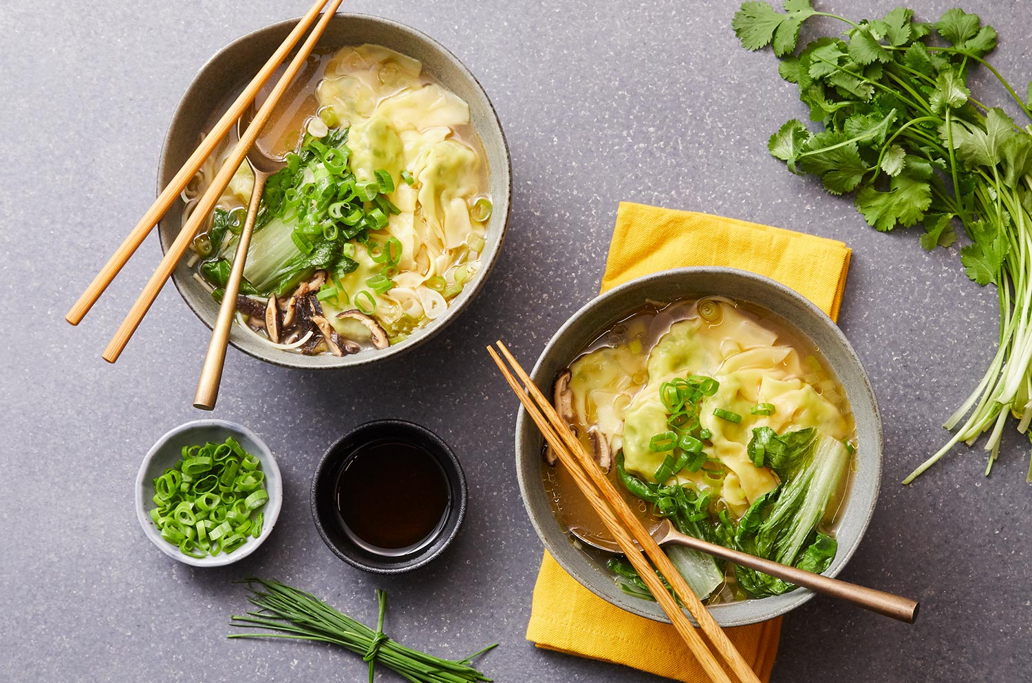 Prawn & Chive Wonton Noodle Soup