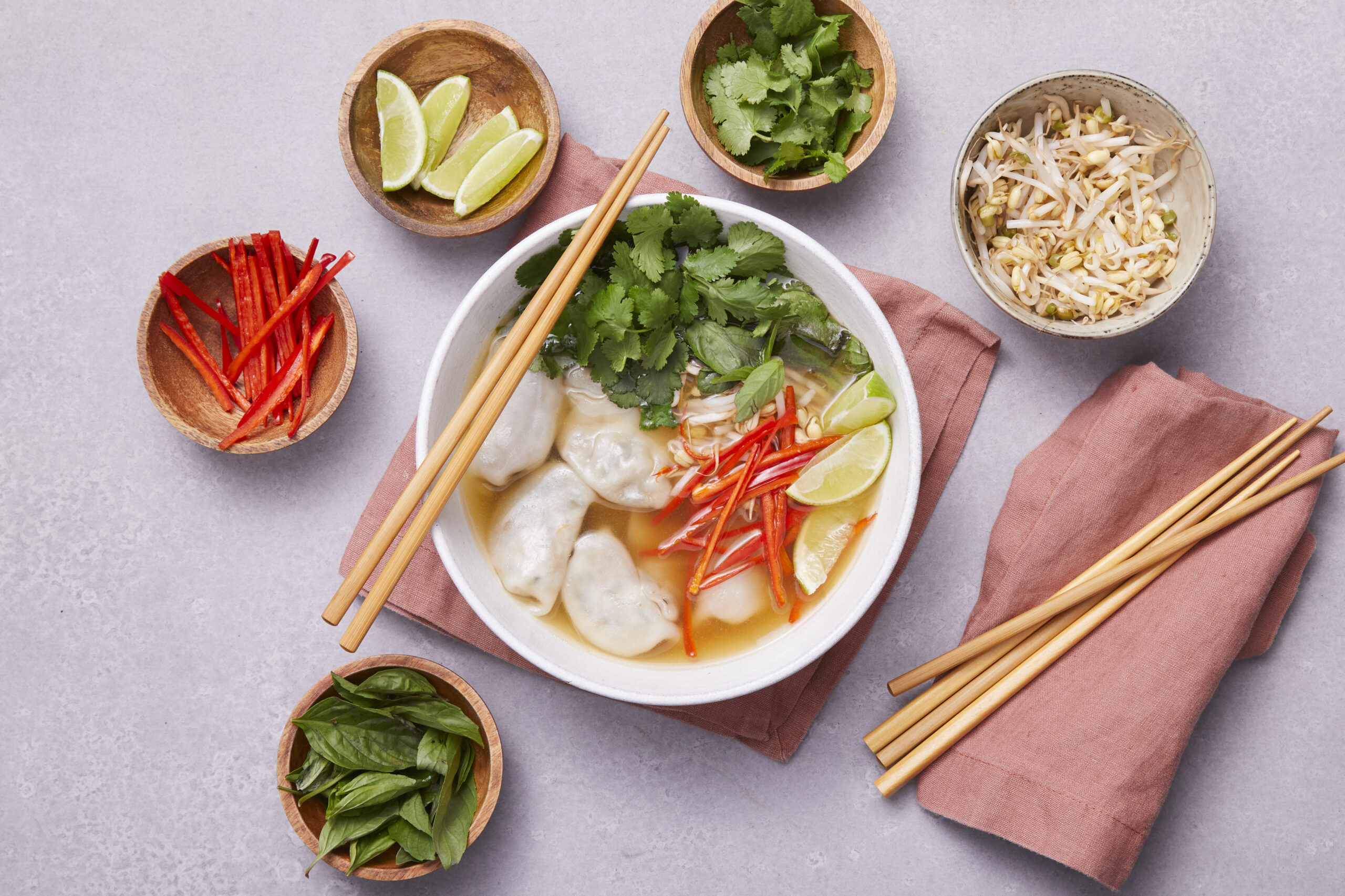 Flavours of Pho with Chicken Dumplings