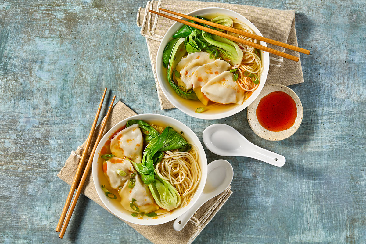 Cosy Dumpling Noodle Soup